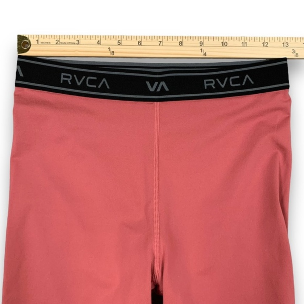 RVCA Active Leggings Womens Size Medium‎ Pink Sport Activewear Polyester Stretch - Picture 9 of 12